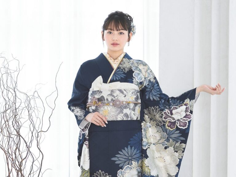 京都　宇治　大阪　茨木　成人式　振袖　青　振袖